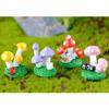Colorful Mushroom Resin Ornament Multi-purpose Waterproof Rust-proof For Micro Landscape Decoration