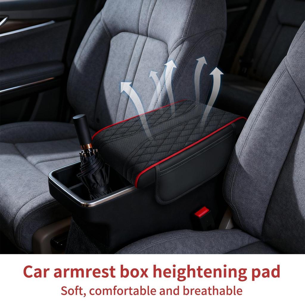 Console Armrest Cover Breathable Soft Pad Auto Center Console Organizer For Automotive Interior Vehicle For Daily Commuting