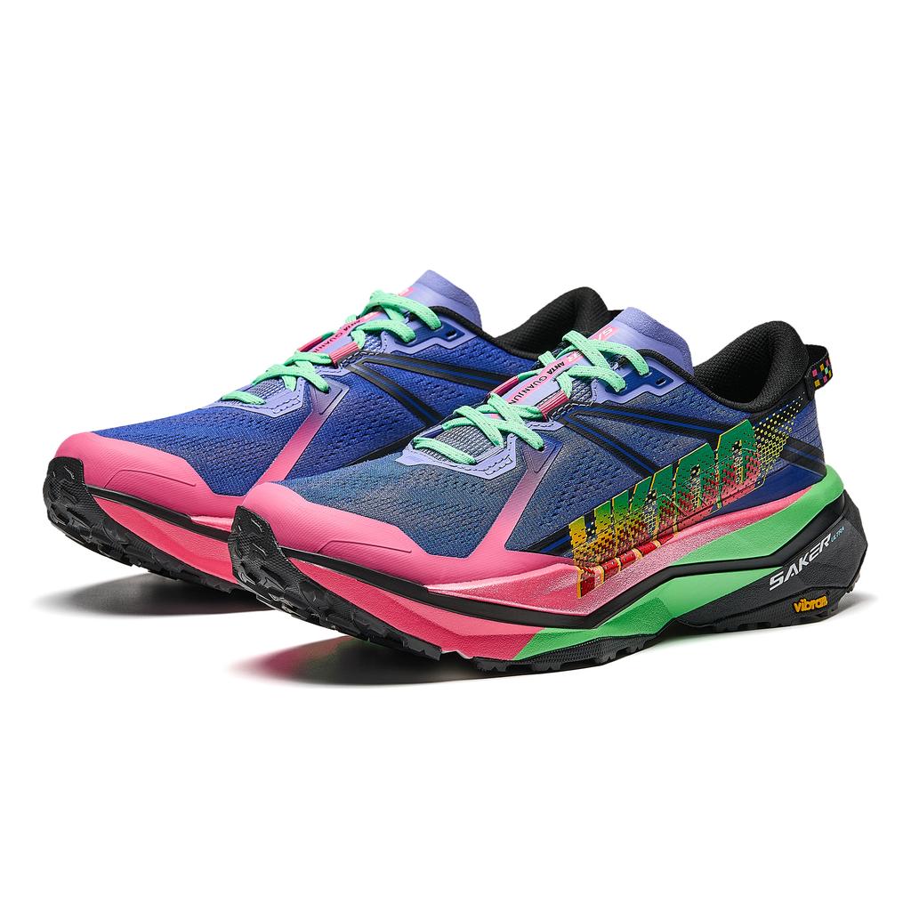 Anta Falcon 2 Elite Edition Champion Sports Rutschfest Abriebfest Atmungsaktiv Low-Top Freizeit-Laufschuhe Damen Sneaker Blau Pink Grün 122515516A-1