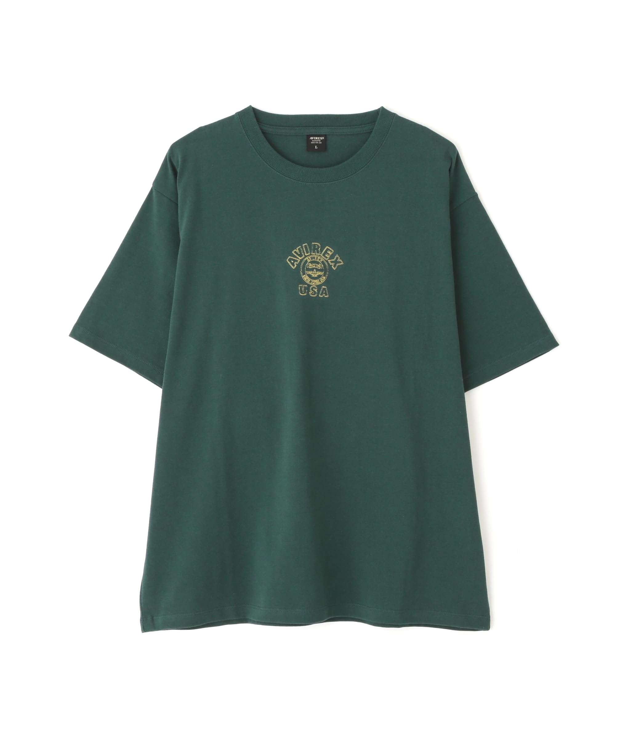 

AVIREX ONE POINT EMB T-SHIRT VARSITY LOGO (WEB&DEPOT Exclusive) Men s M 350 Dark Green 783-5134049