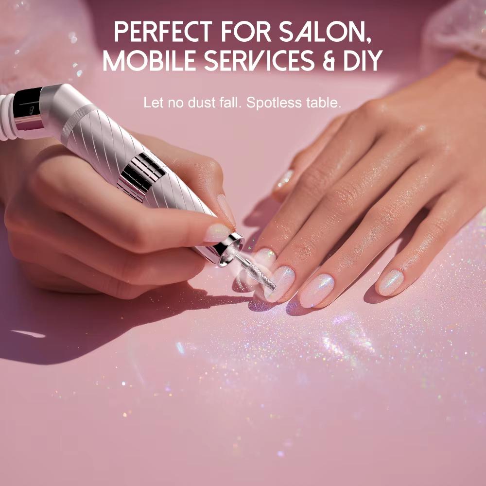 2026 New Design 2-in-1 200W-30000revolutions Electric Buit-in Dust Extractor Nail Drilling Tool for Manicure Pedicure Salon