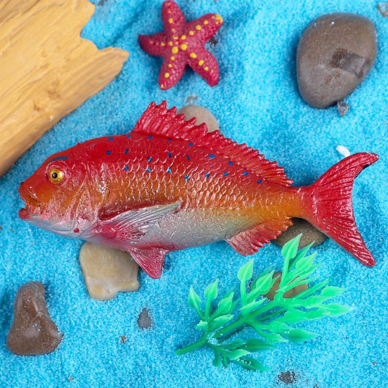 Children's Cognitive Marine Animal Model: Red Seabream & Garfish Toy Ornament