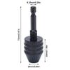 Black Hex Shank Chuck 1/4 Inch Drill Bit Chuck Tool Keyless Drill Chuck  Grinding Machine