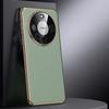 Genuine Cowhide Leather Phone Case for Huawei Mate 40 50 60 70 Pro Electroplating Bumper Full Lens Protection Back Cover Cases