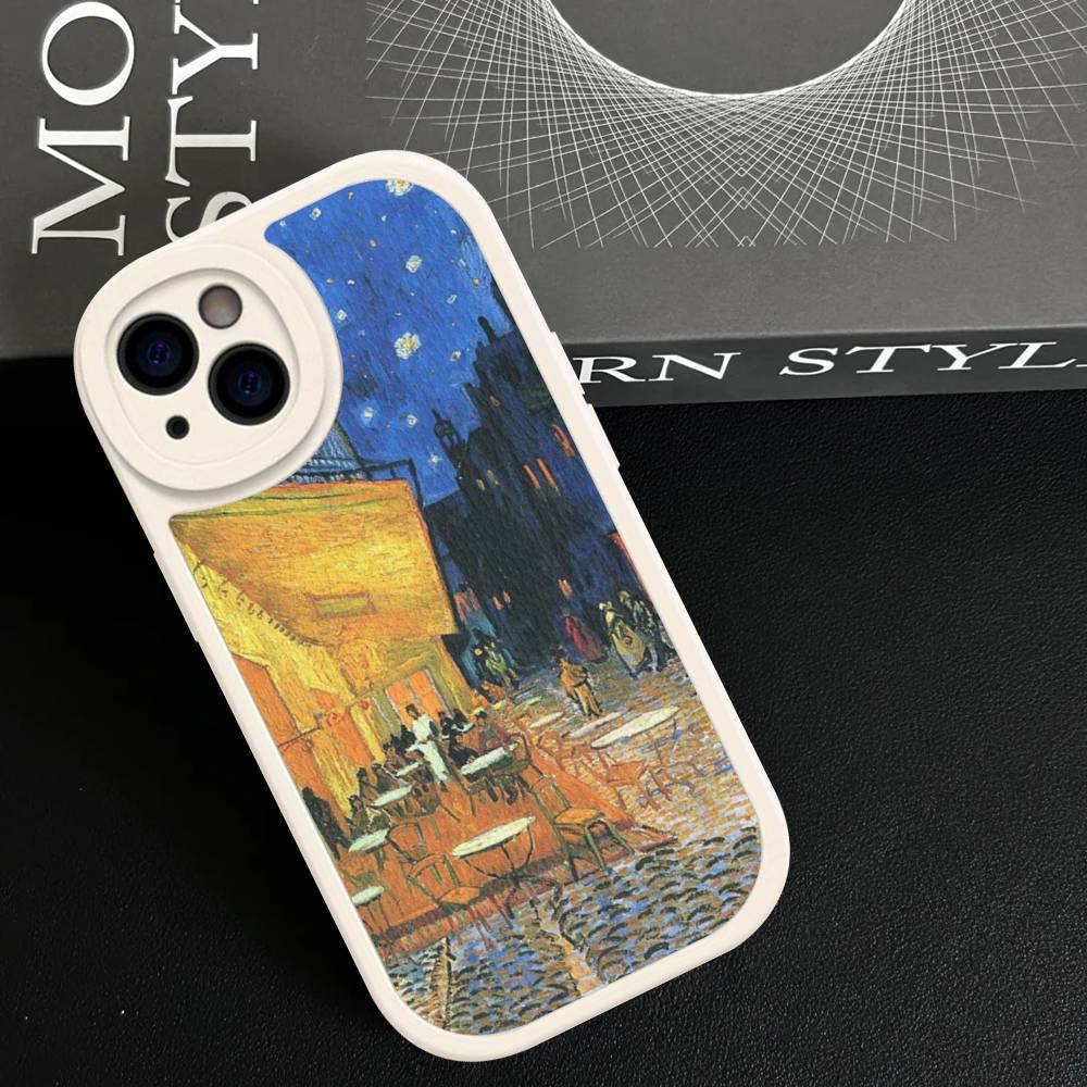 

Art Vincent Van Gogh Leather Phone Case For iPhone 16 15 14 13 12 11 Pro Max Plus Shockproof Cover iPhone 15 plus