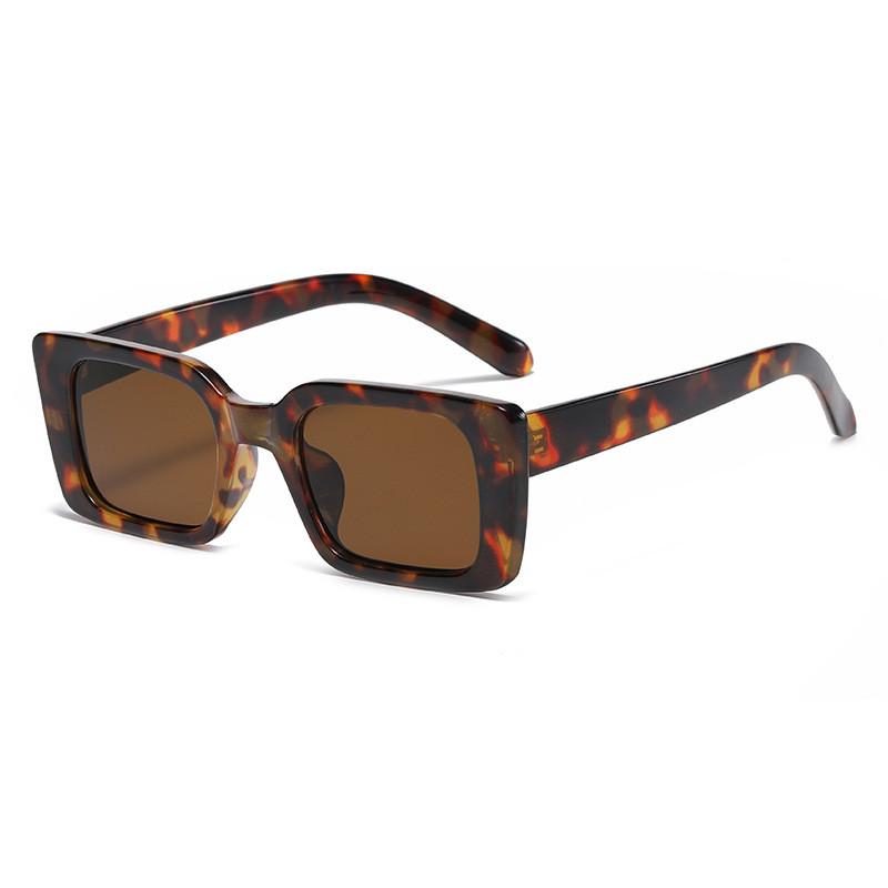 Sun Protection Square Sunglasses With Uv400 For Fashionable Outdoor Travel