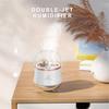Cool Mist Humidifier, with Adjustable Double spray Personal Humidifier For Bedroom  Office , White