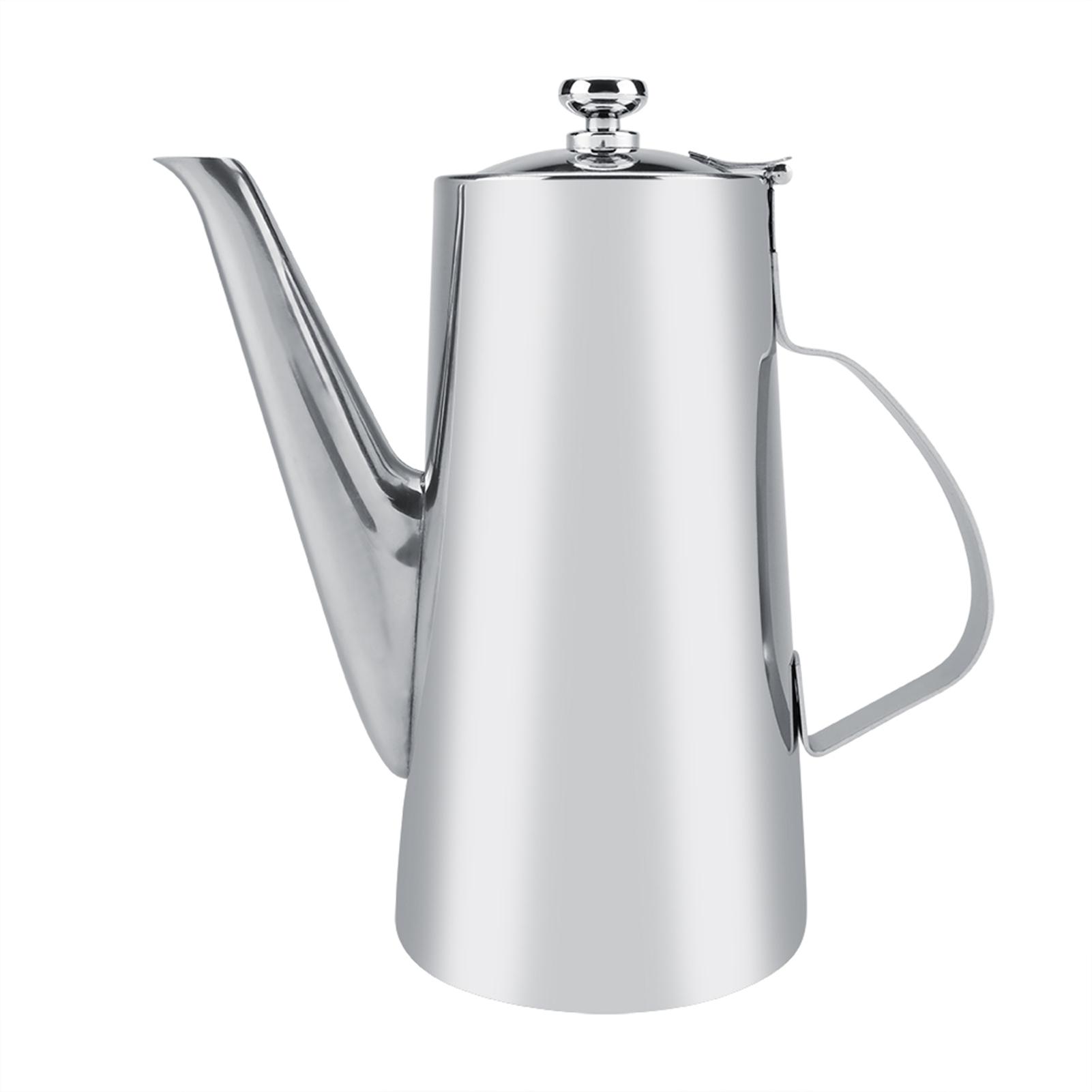 Mfyspace Silver 2L Thickened Stainless Steel Teapot Elegant Tea Coffee Water Kettle For Home Restaurant #2