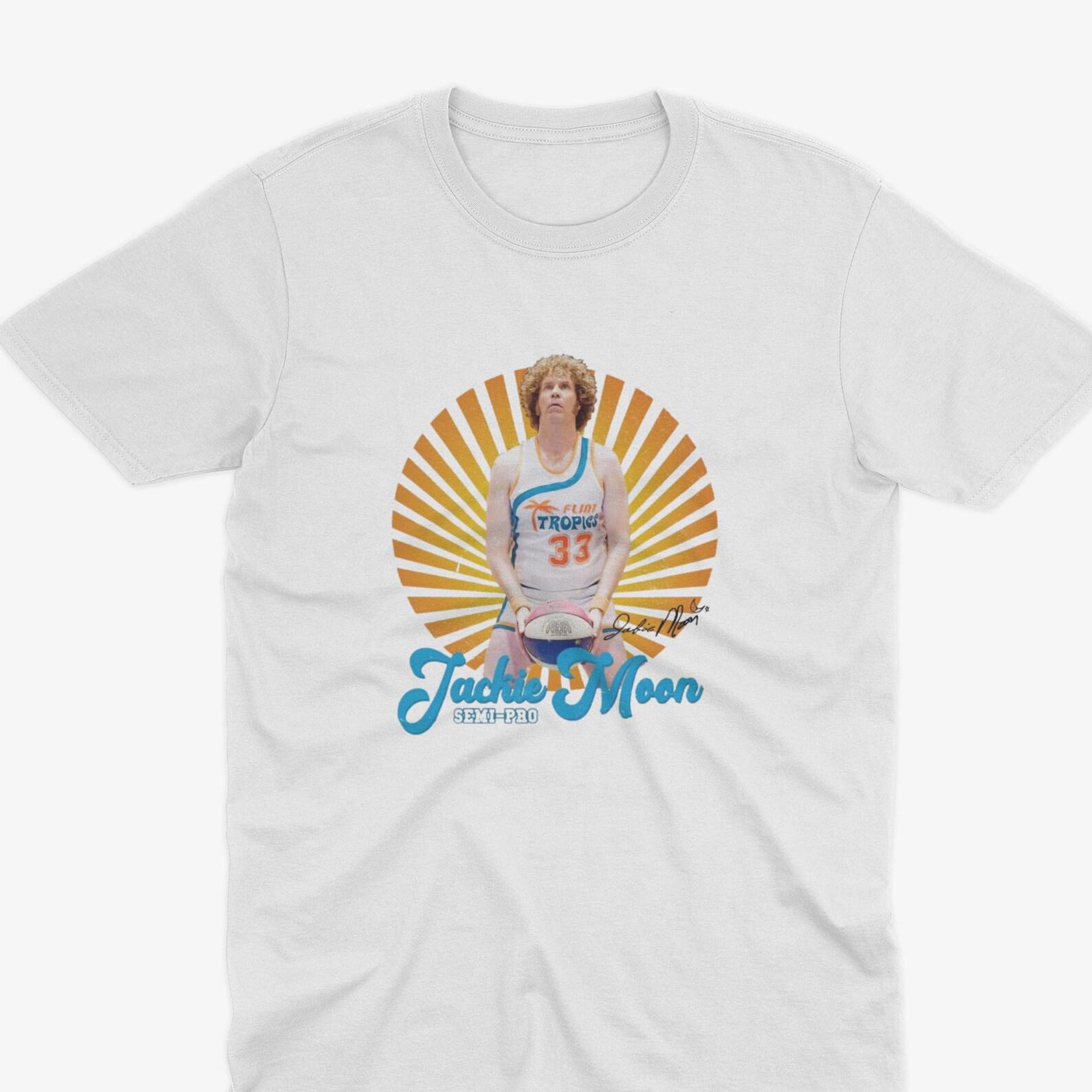Jackie Moon Semi-Pro T-Shirt – Vintage Flint Tropics Basketball Tribute, Jackie Moon T-Shirt, Semi Pro Movie, Will Ferrell, Comedy Movie 3XL