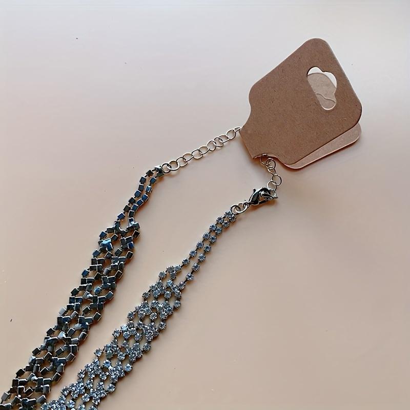 50pcs Blank Kraft Paper Jewelry Display Cards for Bracelets, Necklaces, Keychains and Earrings DIY Jewelry Making Display & Packaging Supplies