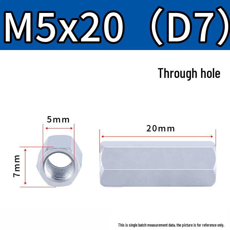 Aluminum Alloy Hexagonal Double-Head Threaded Spacer M2/3x4.5/6