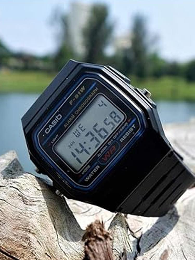 Casio Resin Case Resin Strap Men's Quartz Watch F-91W-1