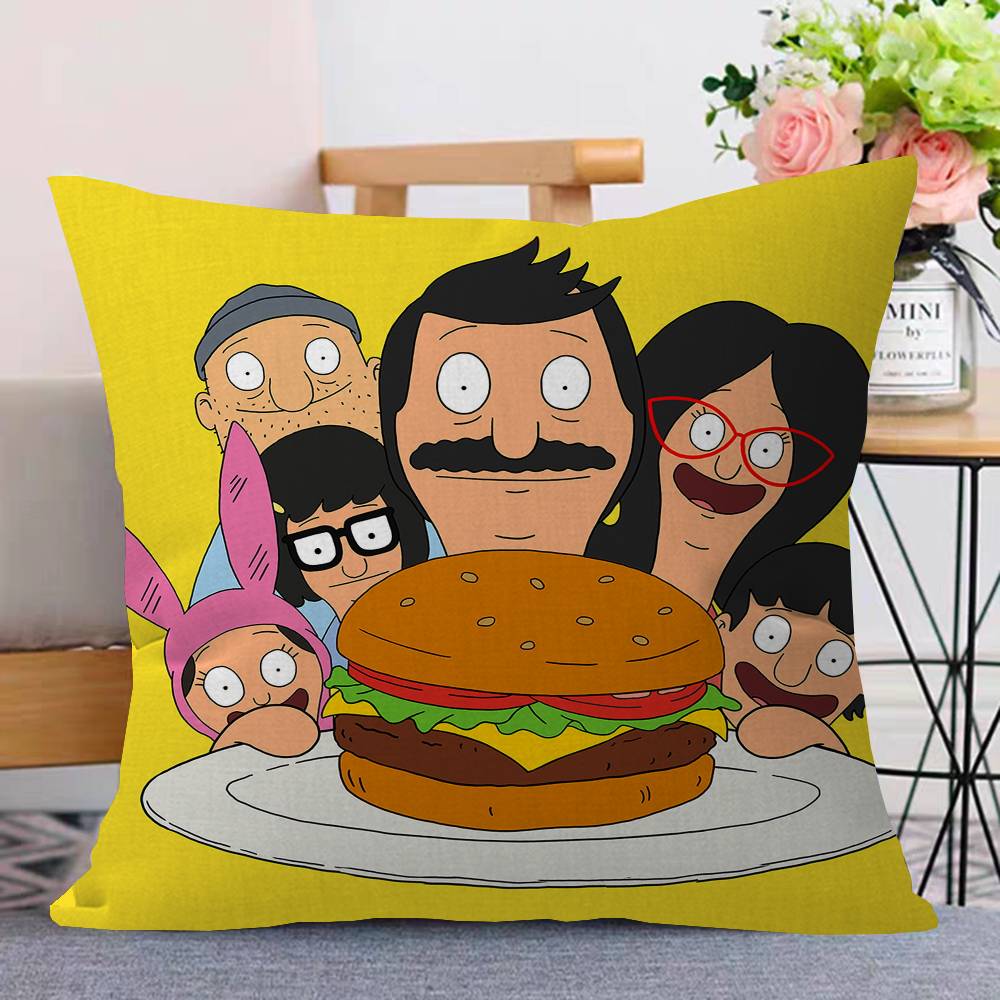 Bobs-Burgers Anmie Cushion Cover Inches Farmhouse Decor Home Throw Pillow Covers For Couch Decorations