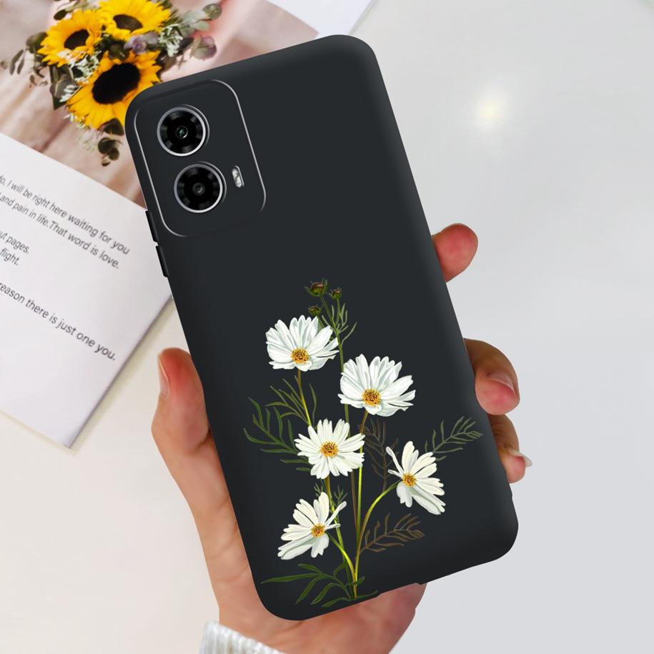 For Motorola Moto G24 Power Case 2024 New Fashion Flower Silicone Soft Back Cover For Moto G24 G34 Phone Case MotoG24 G 24 Coque