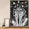 Goth Skull Tapestry Devil Satanic Tapestrys Wall Hanging Batwing Skeleton Tapestries For Bedroom Aesthetic Home Decoration