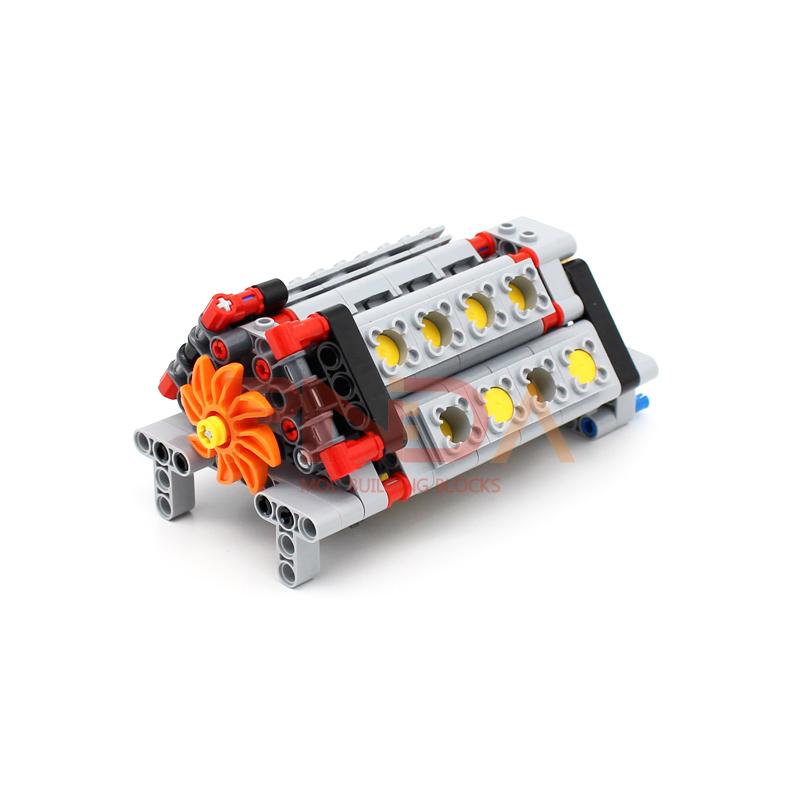 Technology Moc Mechanical Group Engine Gearbox 4 6 8 Speeds With Reverse And Neutral Diy Building Blocks Bricks Compatible Car