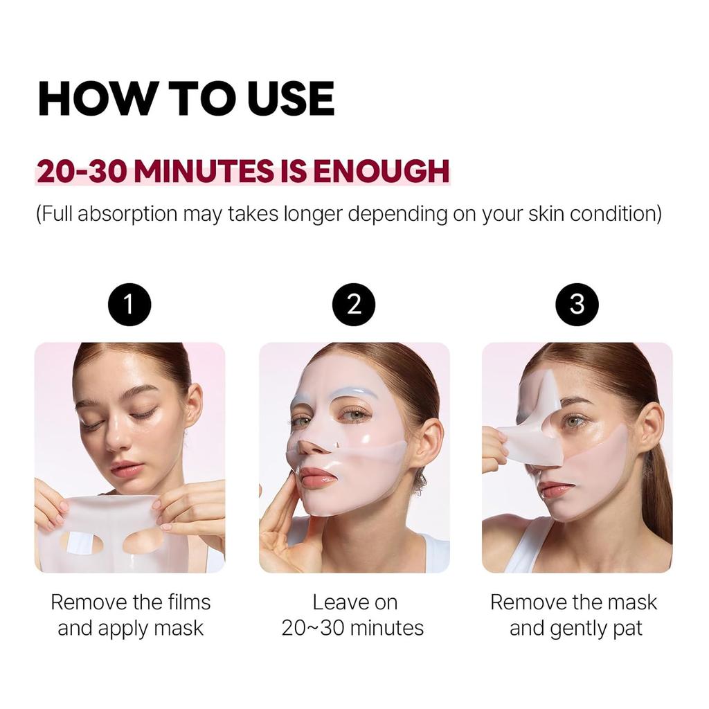 [korean Mask Set] ROUND LAB | Camellia Deep Collagen Firming Gel Mask 34g (4 Sheets) | Elasticity Boosting Mask