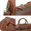 Genuine Leather Boston Bag for Large Shoe Travel Retro Cowhide Golf Sports Bag with School Trip Bag Men, Capacity, Storage, Durable, 2-Way Bag,