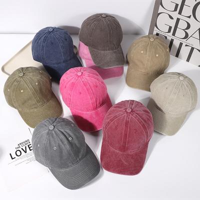 Baseballmütze aus gewaschener Baumwolle für Herren und Damen, Snapback-Mütze, Vintage, Hip-Hop-Caps, einfarbig, Papa-Mütze, Knochen, Casquette, Outdoor, Freizeit, Sport