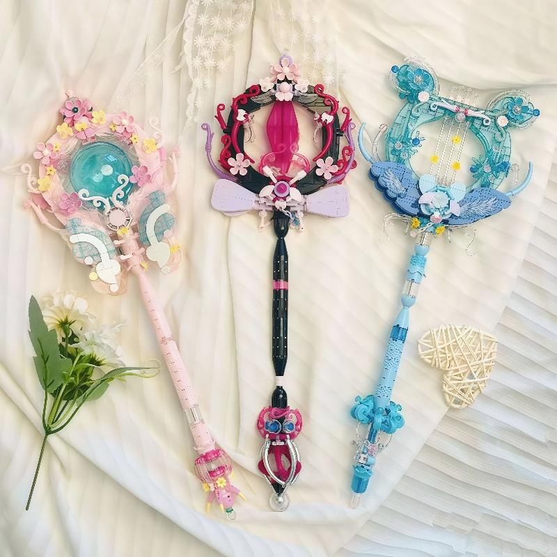New Moonlight Club Building Block Magic Stick Lace Assembly Model Toy Desktop Decoration Girls Collection Birthday Gifts