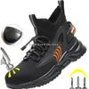 Fashion Fashion Work Safety Boots Men's Working Shoes Steel Toe Kevlar Puncture Proof Work Sneakers Men Safety Shoes High Top Work Boots