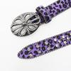 Bohemian Women's Leopard Print Rhinestone Leather Belt - Ethnic Style Versatile Accessory
