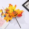Fake Maple Leaf Long Lasting Easy To Maintain Artificial Pumpkins Maple Leaf for Harvest Thanksgiving Halloween Parties