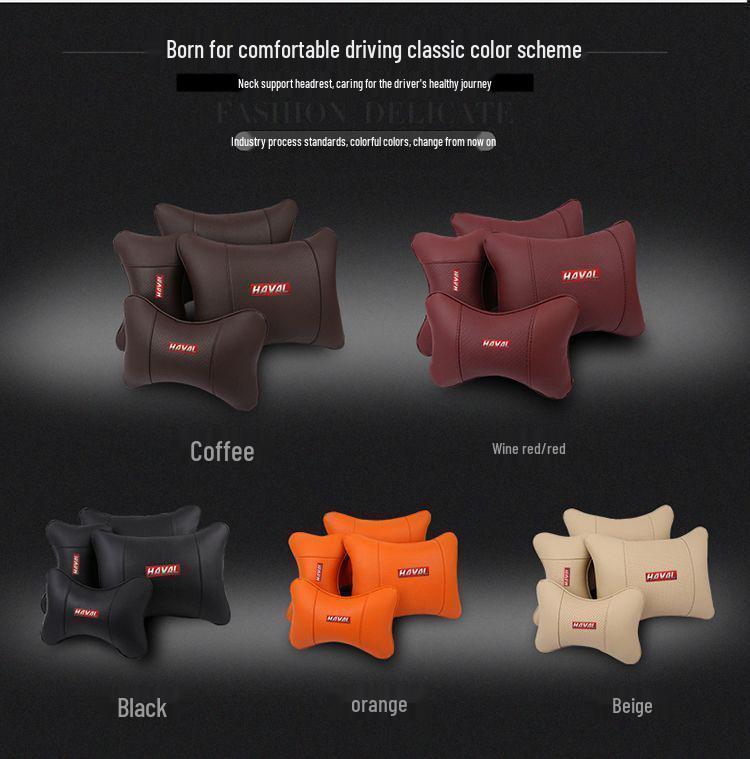 Haval Car Headrest & Lumbar Support Cushion: Fits H6, Big Dog, H9, Mythical Beast, M6, Red Hare, H6S, First Love Models.