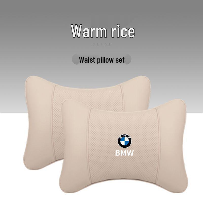 BMW Headrest & Lumbar Support Pillow - Fits X1, X3, X5, and 1/3/5/7 Series for Neck Protection & Interior Decoration