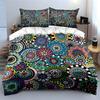 Colorful Mandala Three-Piece Set Decor Bedding Set With 1 Duvet Cover 2 Pillowcases Single Double King Queen, Gift