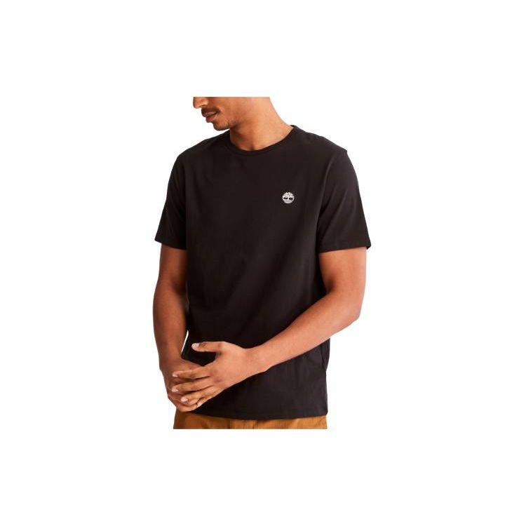 Timberland Solid Color Crew Neck Pullover Short Sleeve T-Shirt Men tops Black TB0A6DKU0011