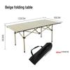 Portable Metal Roll-Up Folding Table for Camping, Picnic, and BBQ