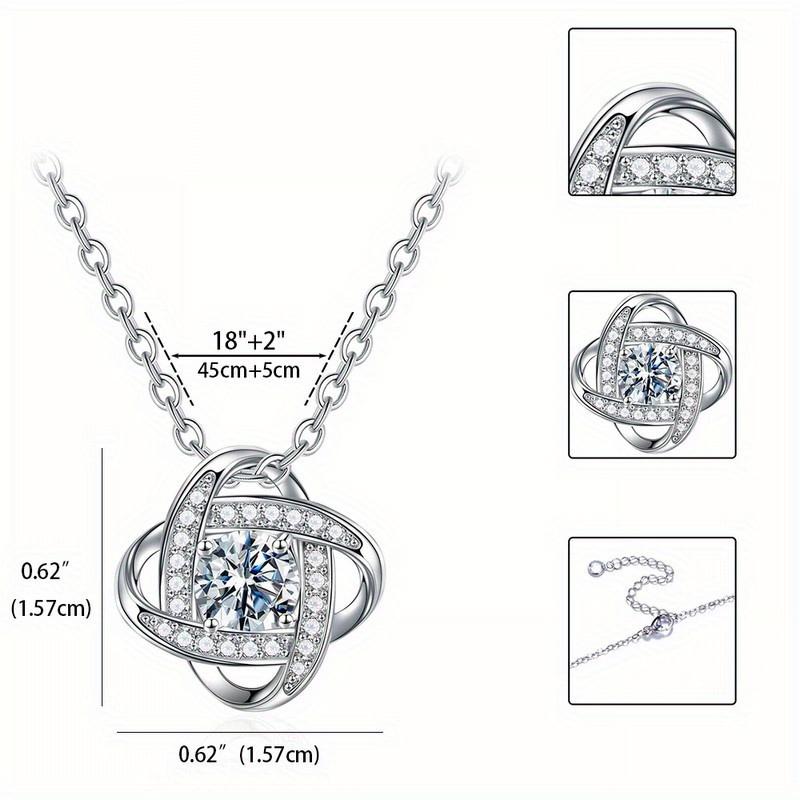 

Love Knot Necklace Gift Box for Daughter - Birthday Wedding Graduation Christmas Jewelry, Father’s Ideal Present United States