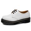 Dicke Sohle kleine Lederschuhe für Damen, niedrig geschnitten, rundköpfig, casual, für Studenten, mitteldick, Muffin-Sohle, kurze Stiefel