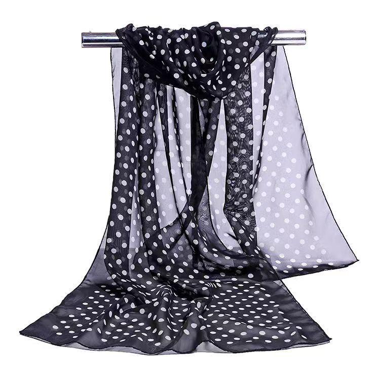 Spring & Summer Silk Chiffon Scarf for Women – Versatile, Fashionable, Sun-Protective, Printed Headscarf