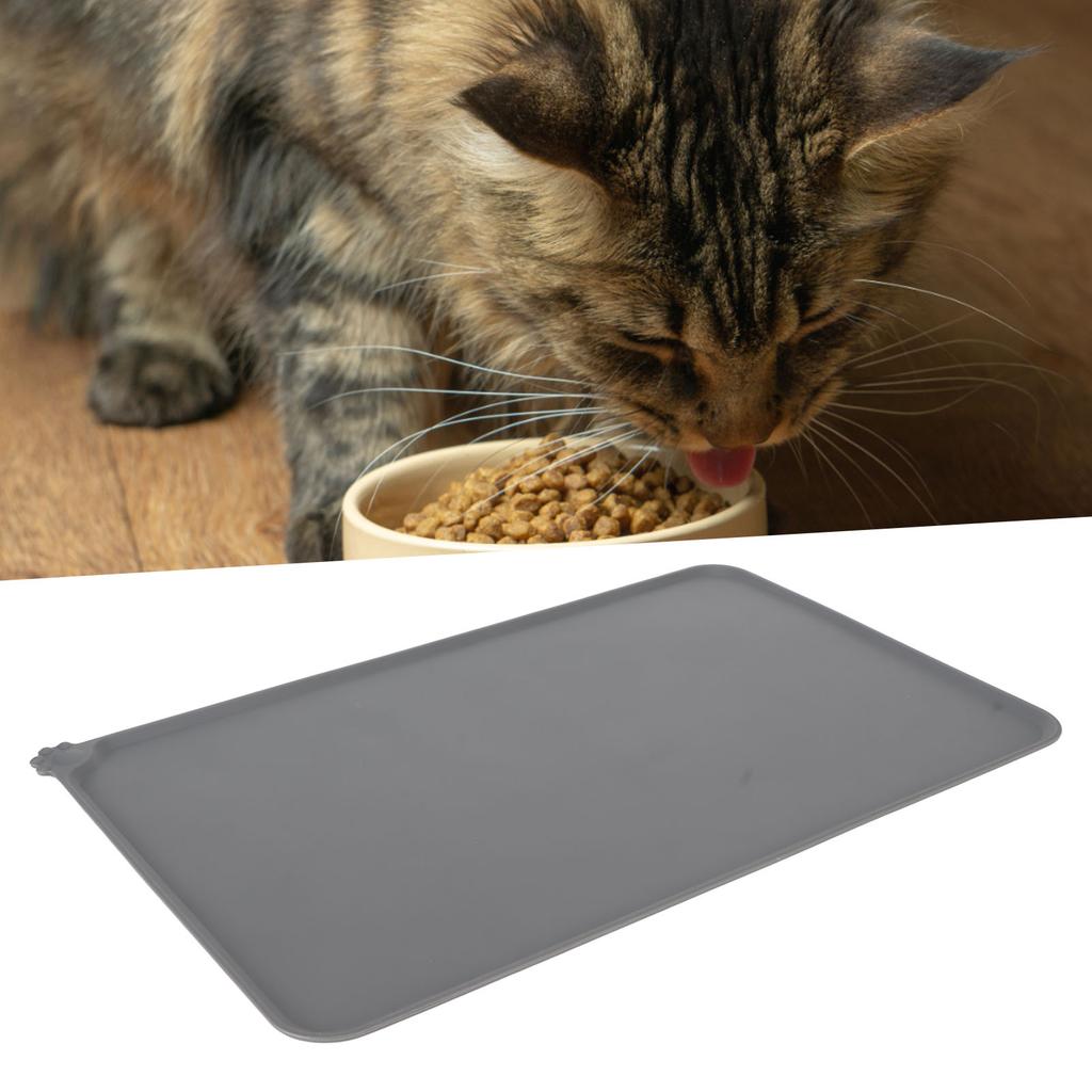 Silicone Pet Feeding Mat Waterproof Prevent Slipping and Spilling Foldable Pet Feeding Placemat for Dog Cat