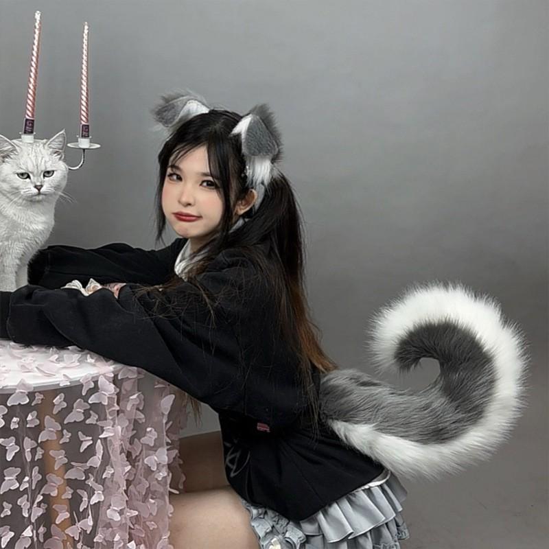 Plush Dog Ear Headband Cosplay Accessory Anime Conventions Cute Animal Ears Hairband Soft Furry Costume Prop