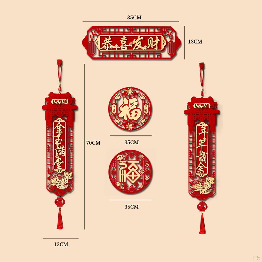 Chinese Spring Couplet Hanging Pendant Window Decor Art Crafts Photo Props Year Couplets for