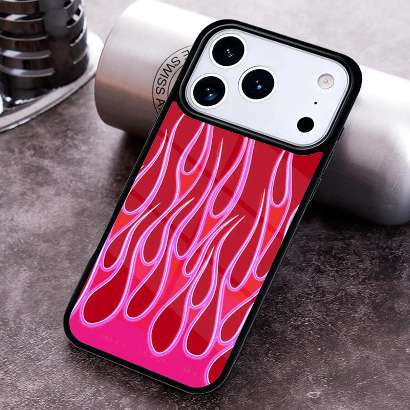 green flame Phone Case for iPhone 17 16 15 Pro Max Air 14 13 12 11 Plus Shockproof Cover