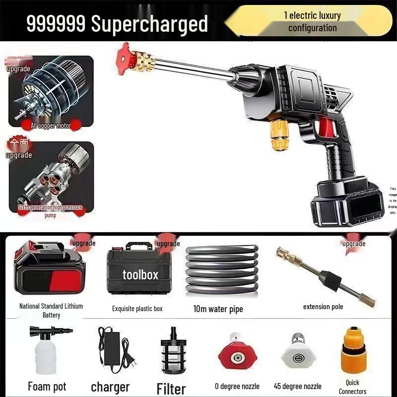 Rechargeable Cordless High-Pressure Car Wash Gun & Sprayer
