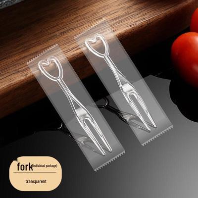 ZISIZ Disposable Individually Wrapped Plastic Fruit Forks