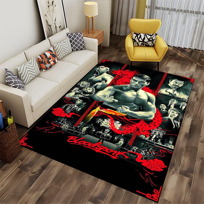 Martial Arts Dragon Design Carpet Suitable As a Non-slip Mat for the Living Room or Bedroom Sofa