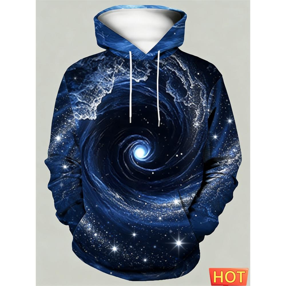 Optical Illusion 3D Vortex Graphic Print Hoodies For Men Long Sleeve Oversized Hoodie Streetwear Pullover New Men Women Hoodie