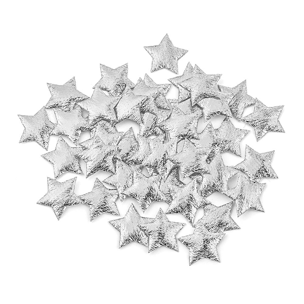 100Pcs Gold/Silver Stars for Christmas Party Decor Foam Fabric Stars DIY Scrapbook Cards Ornaments Embellishments Accessory