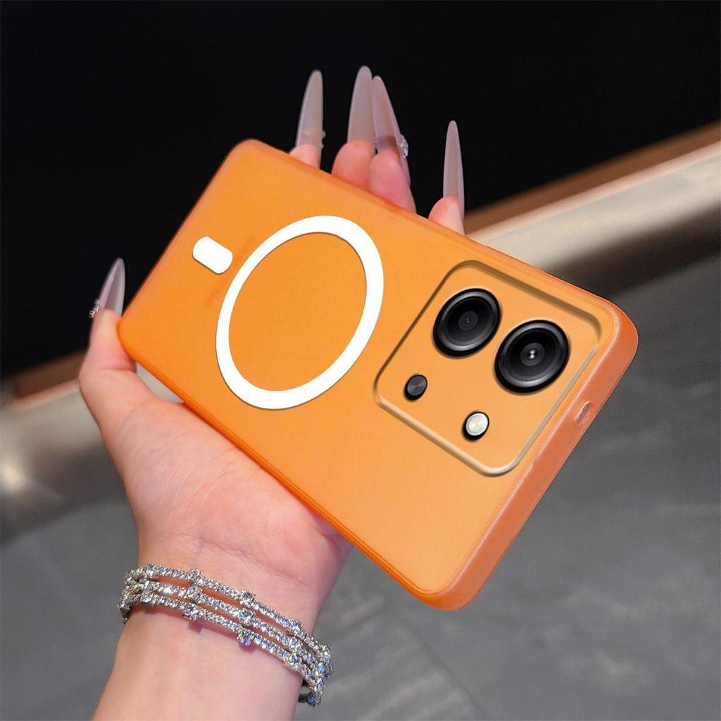 Frosted Semi Clear Magnetic Phone Case for Xiaomi Redmi 15C 5G,15C 4G Soft TPU Shockproof Cover