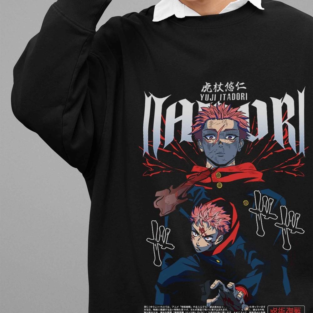 

Jujutsu Kaisen Sweatshirt Itadori Yuji Sweater JJK Anime Pullover Gojo Sukuna M