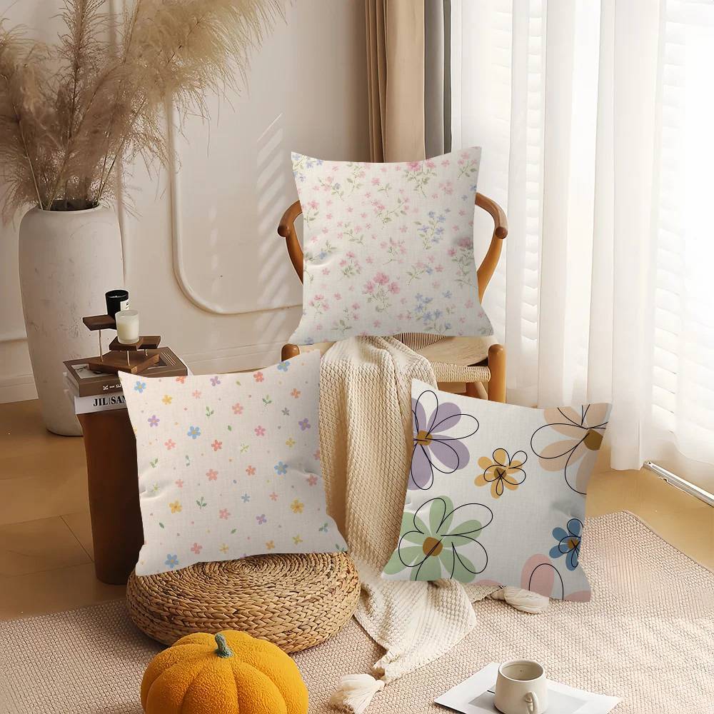 Beauty Freshfloral Pillow Gift Home Office Decoration Bedroom Sofa Car Cushion Cover Case 45X45