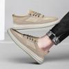 Lightweight Genuine Leather Breathable Skate Shoe Lace Up Sneakes Mens Vulcanized Shoes Mesh Surface Man Casual Sports Shoes