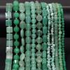 Groene Natuursteen Aventurijn Kralen Rond Los Geslepen Druppel Rondelle Jades Kralen Bedel voor Sieraden Maken DIY Armband Handgemaakt