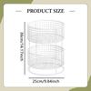 Metal Wire Storage Basket Countertop Organizer Shelf Space Saving Double Layer